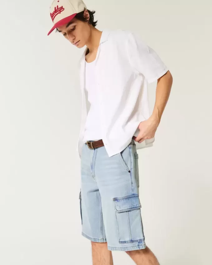 Baggy-Cargo-Shorts aus Denim Baggy-Cargo-Shorts aus Denim