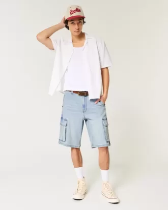 Baggy-Cargo-Shorts aus Denim