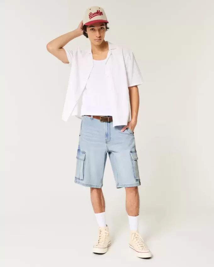 Baggy-Cargo-Shorts aus Denim Baggy-Cargo-Shorts aus Denim