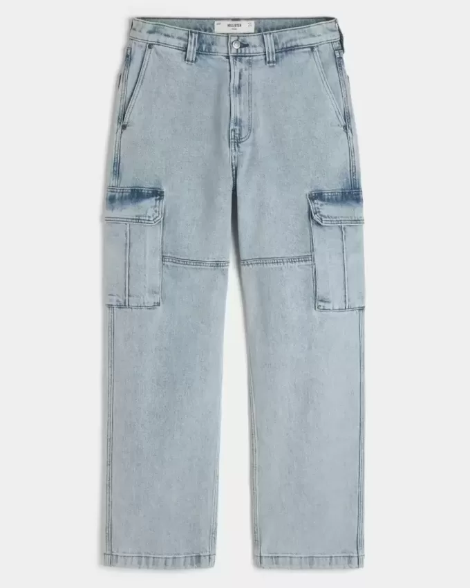 Baggy-Cargojeans in heller Waschung Baggy-Cargojeans in heller Waschung