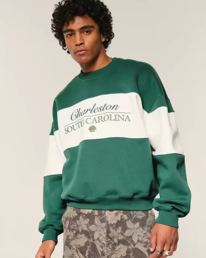 Baggy Cinch Charleston Graphic Crew Sweatshirt Baggy Cinch Charleston Graphic Crew Sweatshirt