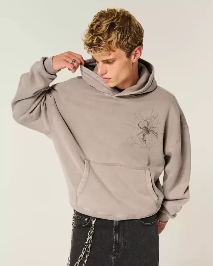 Baggy Cinch Spider Grafik Hoodie Baggy Cinch Spider Grafik Hoodie