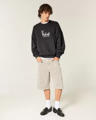 Baggy Cinch Sweatshirt mit Rundhalsausschnitt und Bugs Bunny-Grafik