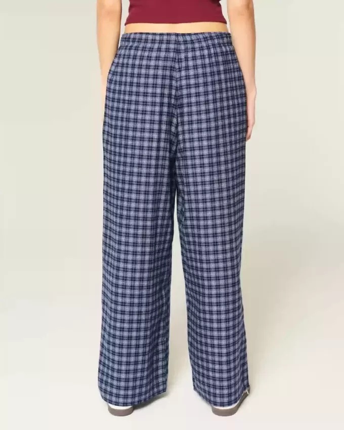 Baggy-Flanellhose mit Zahlengrafik Baggy-Flanellhose mit Zahlengrafik