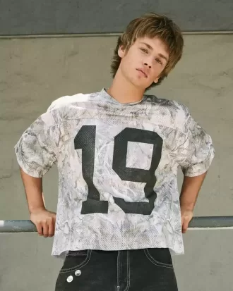 Baggy Graphic Camo Jersey