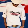 Baggy Heavyweight Crop T-Shirt mit Chevrolet-Grafik
