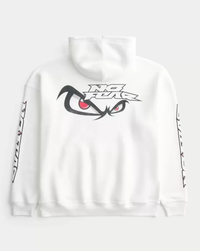 Baggy-Hoodie mit „No Fear“-Grafik Baggy-Hoodie mit „No Fear“-Grafik