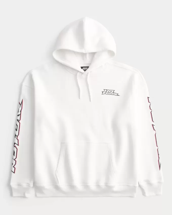 Baggy-Hoodie mit „No Fear“-Grafik Baggy-Hoodie mit „No Fear“-Grafik