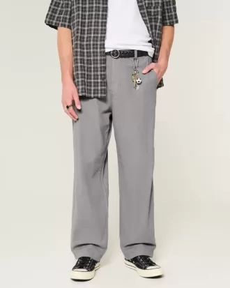 Baggy-Hose aus Leinenmischung mit flexibler Taille