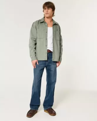 Baggy-Jeans in dunkler Waschung