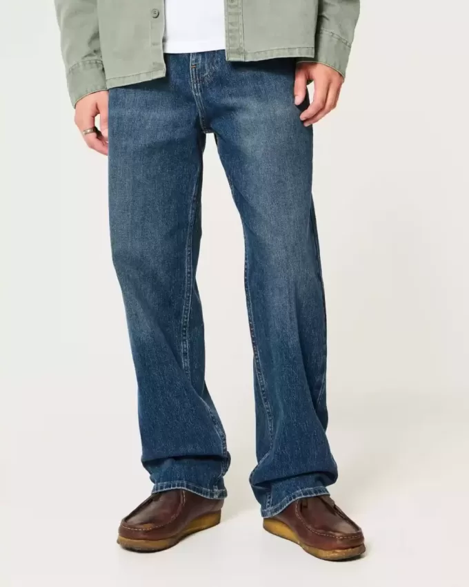 Baggy-Jeans in dunkler Waschung Baggy-Jeans in dunkler Waschung