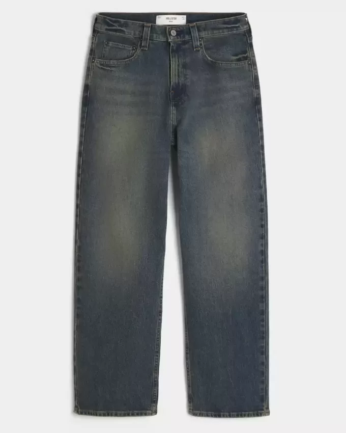 Baggy-Jeans in dunkler Waschung Baggy-Jeans in dunkler Waschung