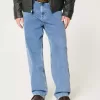 Baggy-Jeans in heller Waschung Baggy-Jeans in heller Waschung