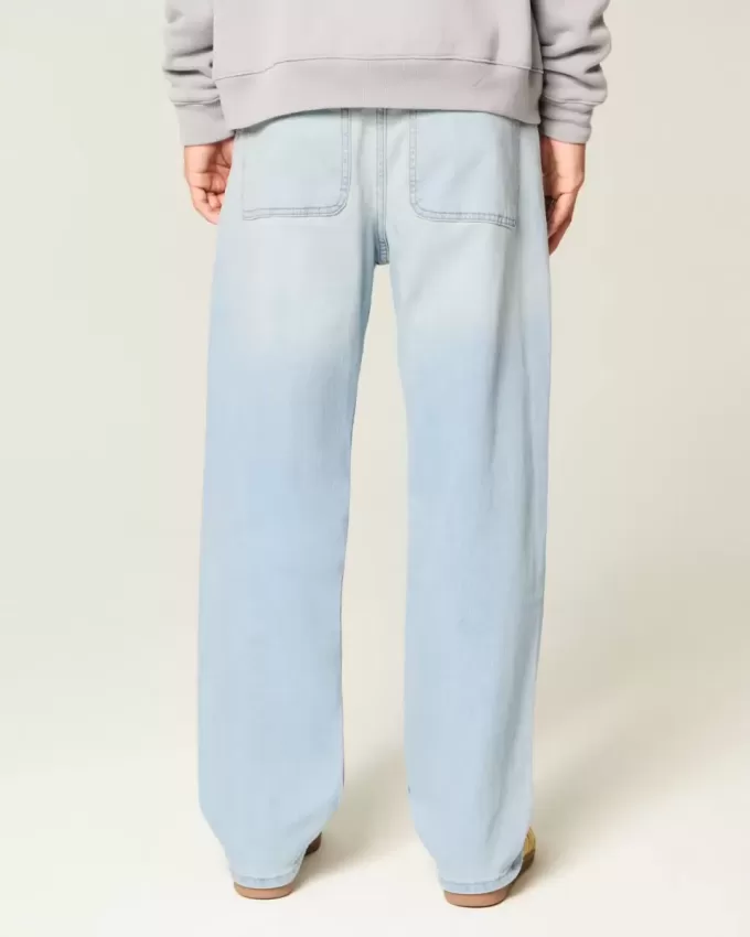 Baggy-Jeans in heller Waschung Baggy-Jeans in heller Waschung