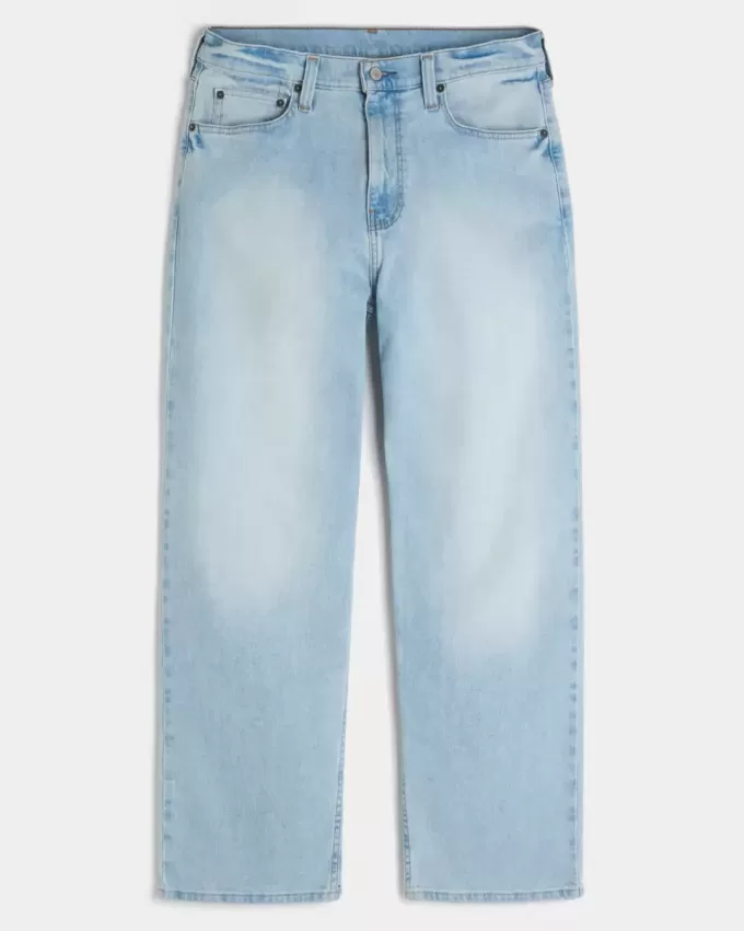 Baggy-Jeans in heller Waschung Baggy-Jeans in heller Waschung