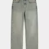 Baggy-Jeans in heller Waschung