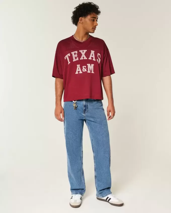 Baggy-Jeans in mittlerer Waschung