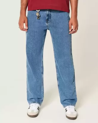 Baggy-Jeans in mittlerer Waschung