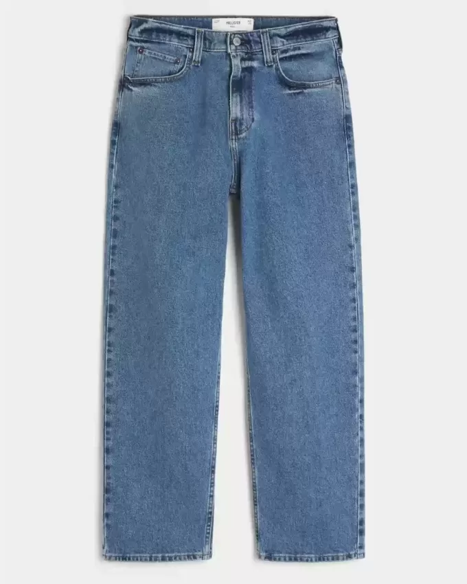 Baggy-Jeans in mittlerer Waschung