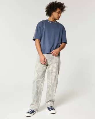 Baggy-Jeans mit Camouflage-Muster