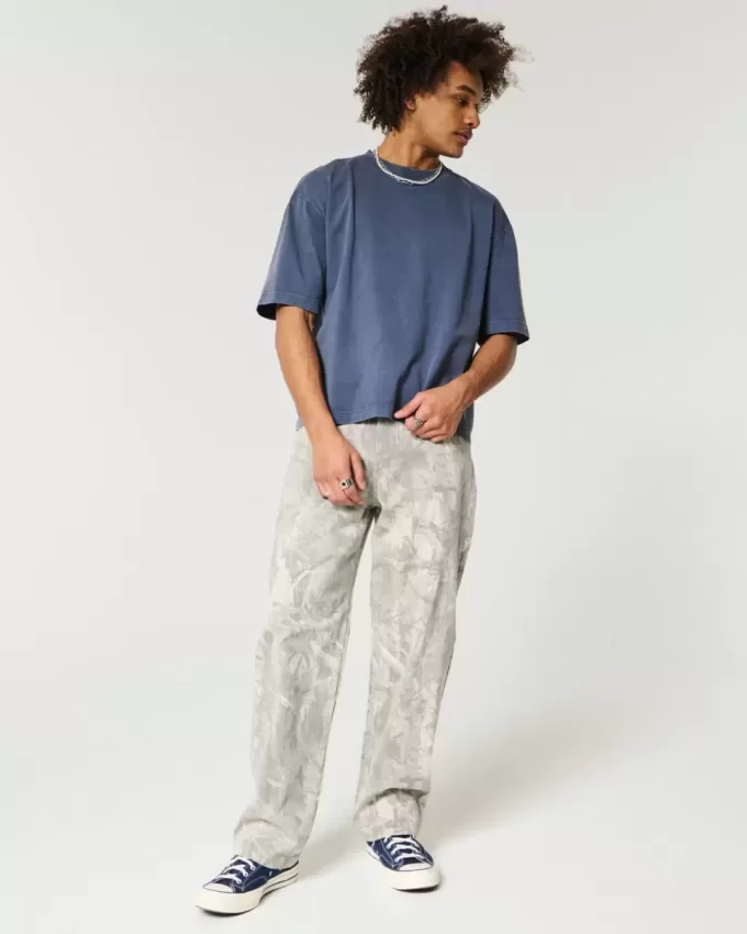 Baggy-Jeans mit Camouflage-Muster Baggy-Jeans mit Camouflage-Muster