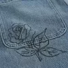 Baggy-Jeans mit Doodle-Muster in mittlerer Waschung Baggy-Jeans mit Doodle-Muster in mittlerer Waschung