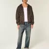 Baggy-Jeans mit dunkler Waschung und Stickerei