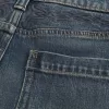 Baggy-Jeans mit dunkler Waschung und Stickerei