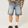 Baggy-Jeansshorts in dunkler Waschung Baggy-Jeansshorts in dunkler Waschung