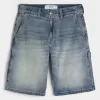 Baggy-Jeansshorts in dunkler Waschung Baggy-Jeansshorts in dunkler Waschung