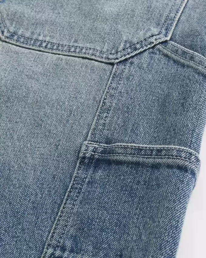 Baggy-Jeansshorts in dunkler Waschung Baggy-Jeansshorts in dunkler Waschung