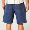 Baggy-Jeansshorts in mittlerer Waschung