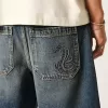 Baggy-Jeansshorts mit Schlangenmuster Baggy-Jeansshorts mit Schlangenmuster