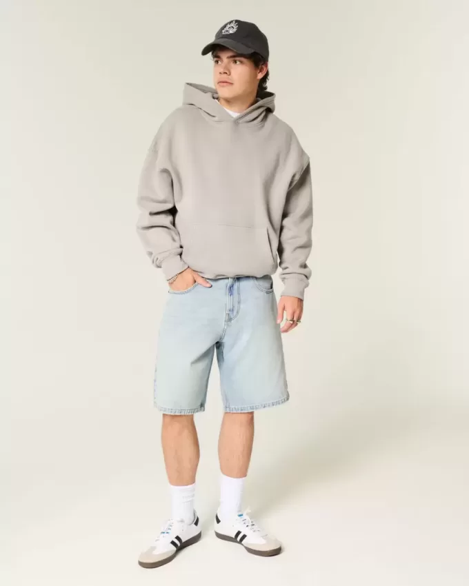 Baggy-Jeansshorts mit Sterngrafik Baggy-Jeansshorts mit Sterngrafik