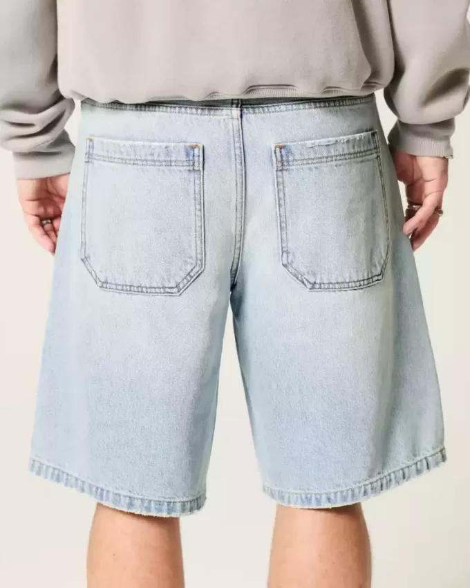 Baggy-Jeansshorts mit Sterngrafik Baggy-Jeansshorts mit Sterngrafik