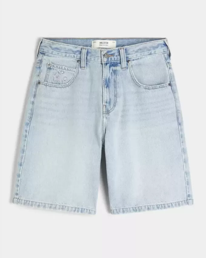 Baggy-Jeansshorts mit Sterngrafik Baggy-Jeansshorts mit Sterngrafik