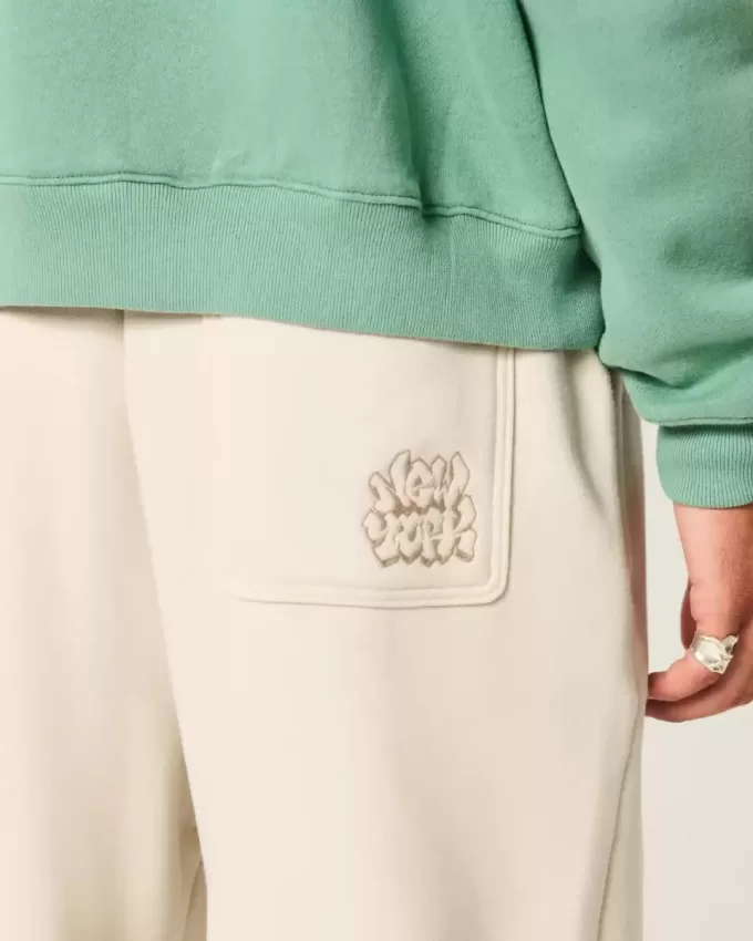Baggy-Jogginghose mit New York-Grafik Baggy-Jogginghose mit New York-Grafik