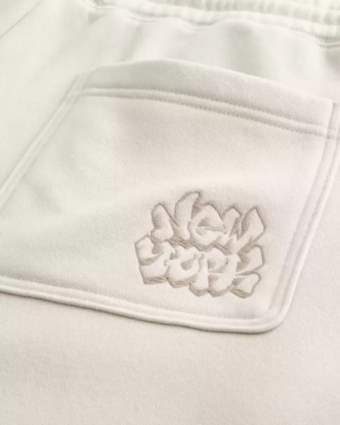 Baggy-Jogginghose mit New York-Grafik Baggy-Jogginghose mit New York-Grafik