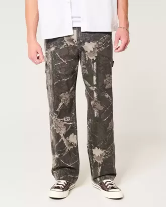 Baggy-Malerjeans mit Camouflage-Muster