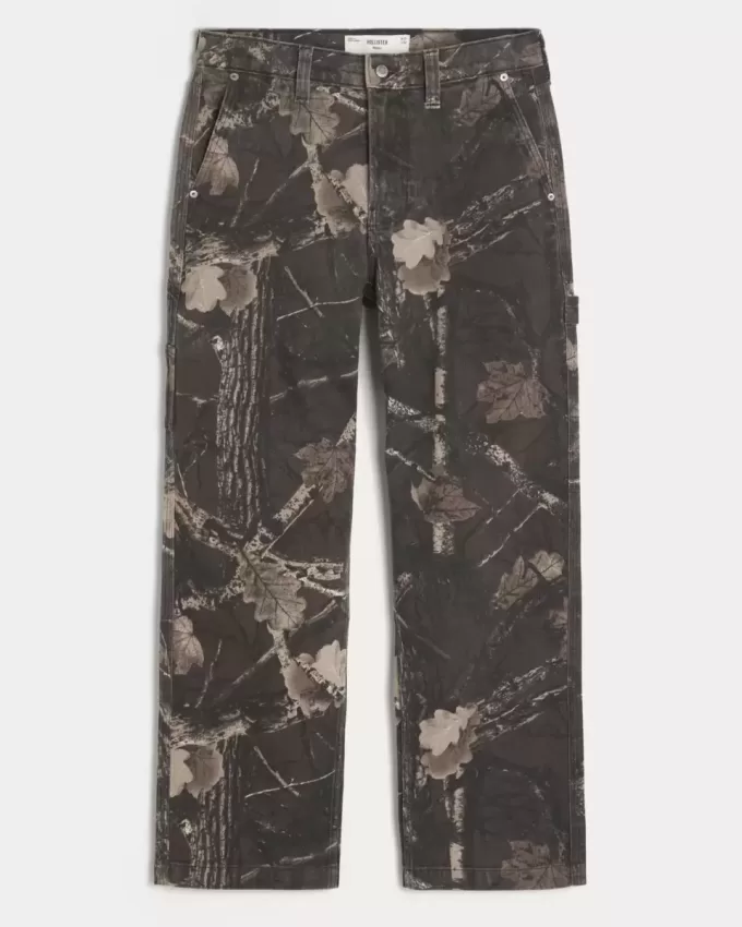 Baggy-Malerjeans mit Camouflage-Muster Baggy-Malerjeans mit Camouflage-Muster
