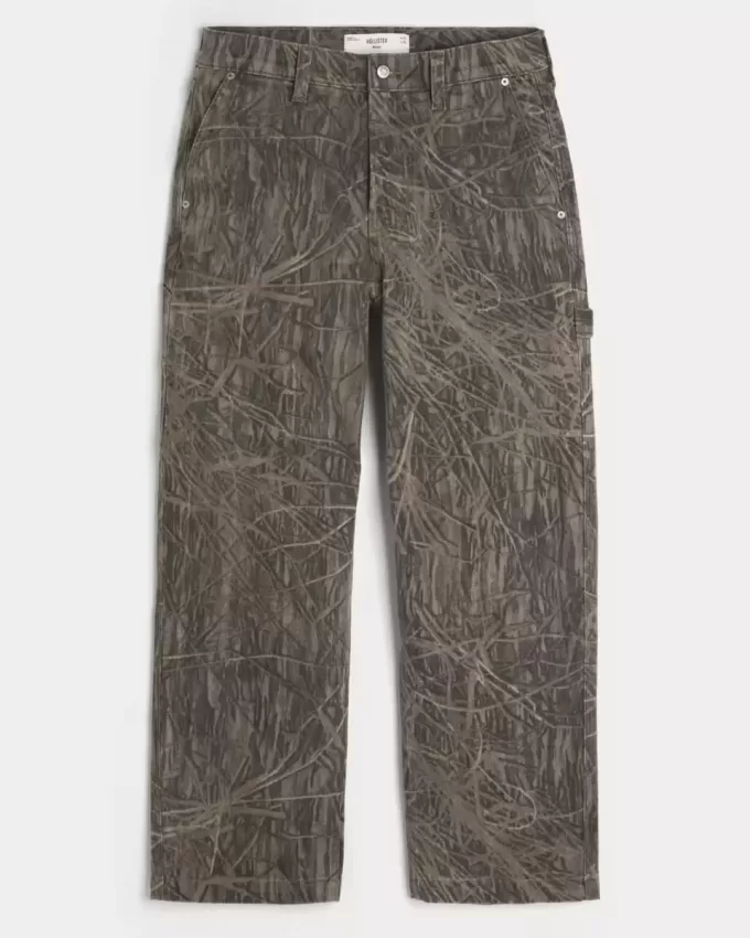 Baggy-Malerjeans mit Camouflage-Muster Baggy-Malerjeans mit Camouflage-Muster