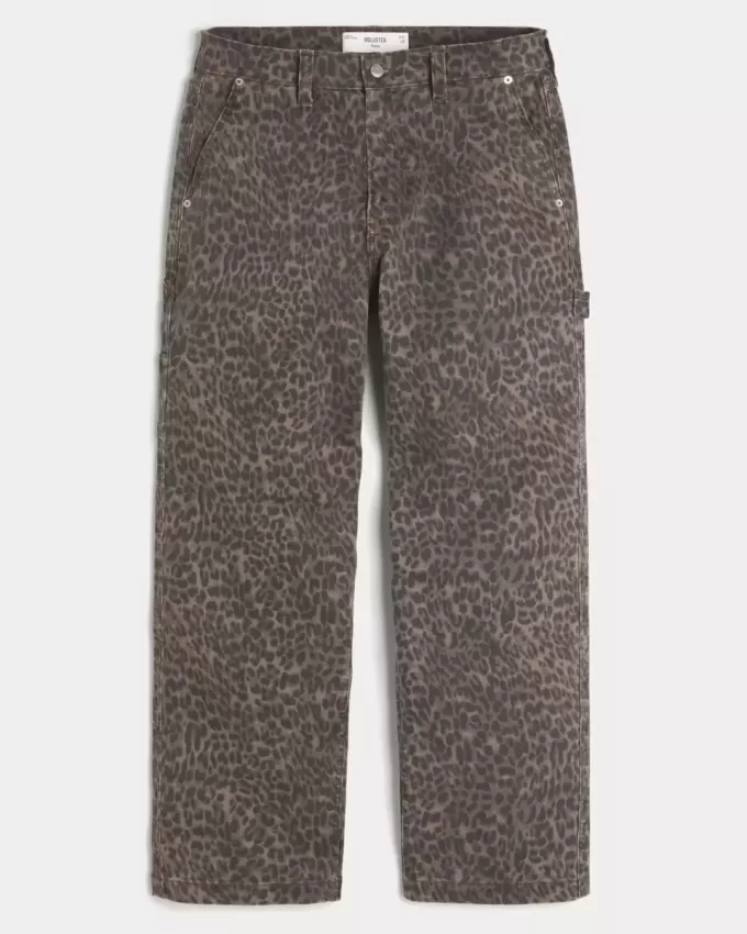 Baggy-Malerjeans mit Leopardenmuster Baggy-Malerjeans mit Leopardenmuster