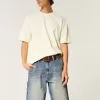 Baggy-Malershorts aus Denim in mittlerer Waschung Baggy-Malershorts aus Denim in mittlerer Waschung