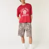 Baggy-Malershorts aus Denim mit Camouflage-Muster Baggy-Malershorts aus Denim mit Camouflage-Muster