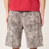 Baggy-Malershorts aus Denim mit Camouflage-Muster Baggy-Malershorts aus Denim mit Camouflage-Muster