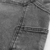 Baggy-Malershorts aus verwaschenem schwarzem Denim Baggy-Malershorts aus verwaschenem schwarzem Denim