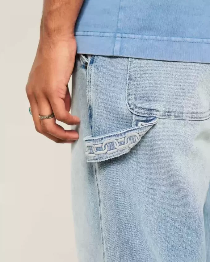Baggy-Painter-Jeans in heller Waschung Baggy-Painter-Jeans in heller Waschung