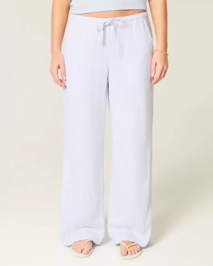 Baggy-Schlupfhose aus Leinenmischung