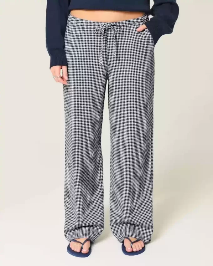Baggy-Schlupfhose aus Leinenmischung