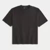 Baggy-T-Shirt aus Baumwolle mit Rundhalsausschnitt Baggy-T-Shirt aus Baumwolle mit Rundhalsausschnitt
